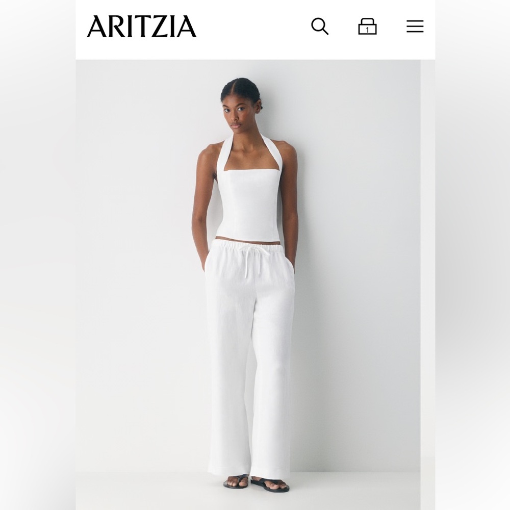 Wilfred white linen pants- the lodge pants